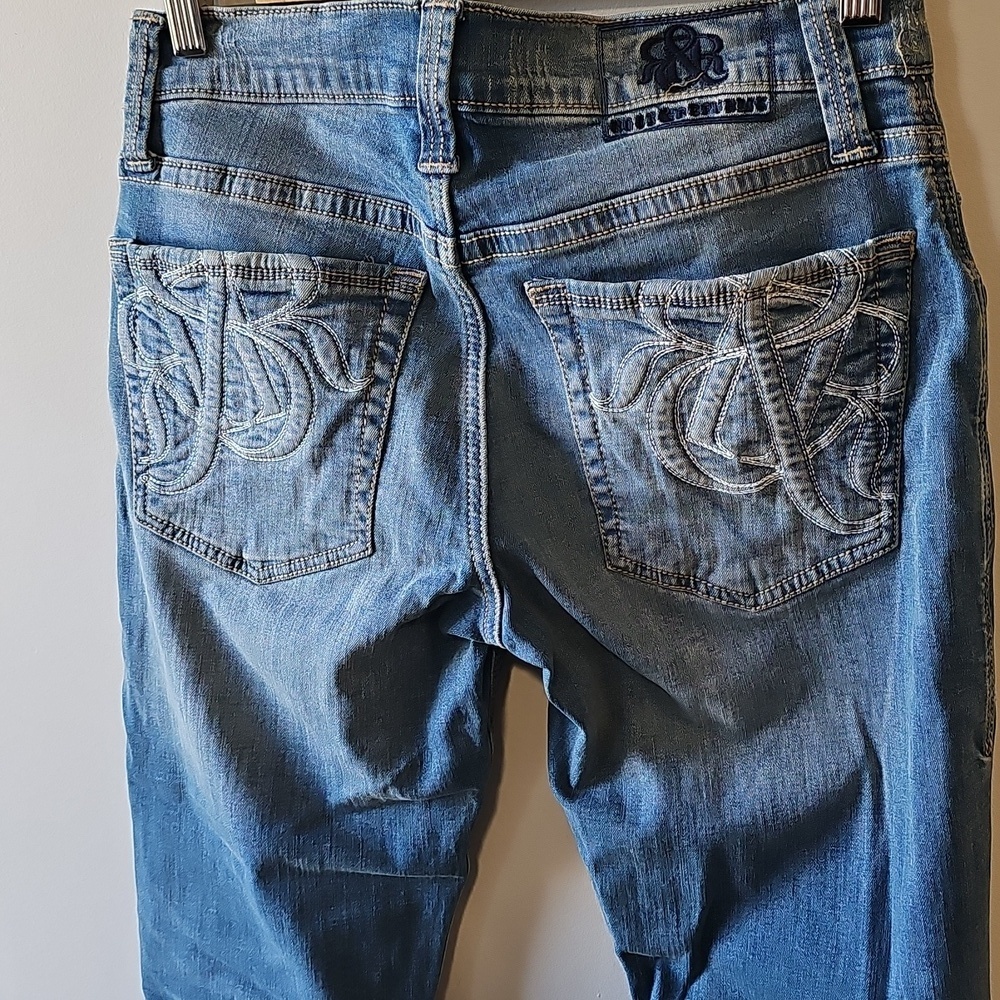 Rock & Republic 29x33 Slim Straight Distressed Blue Jeans